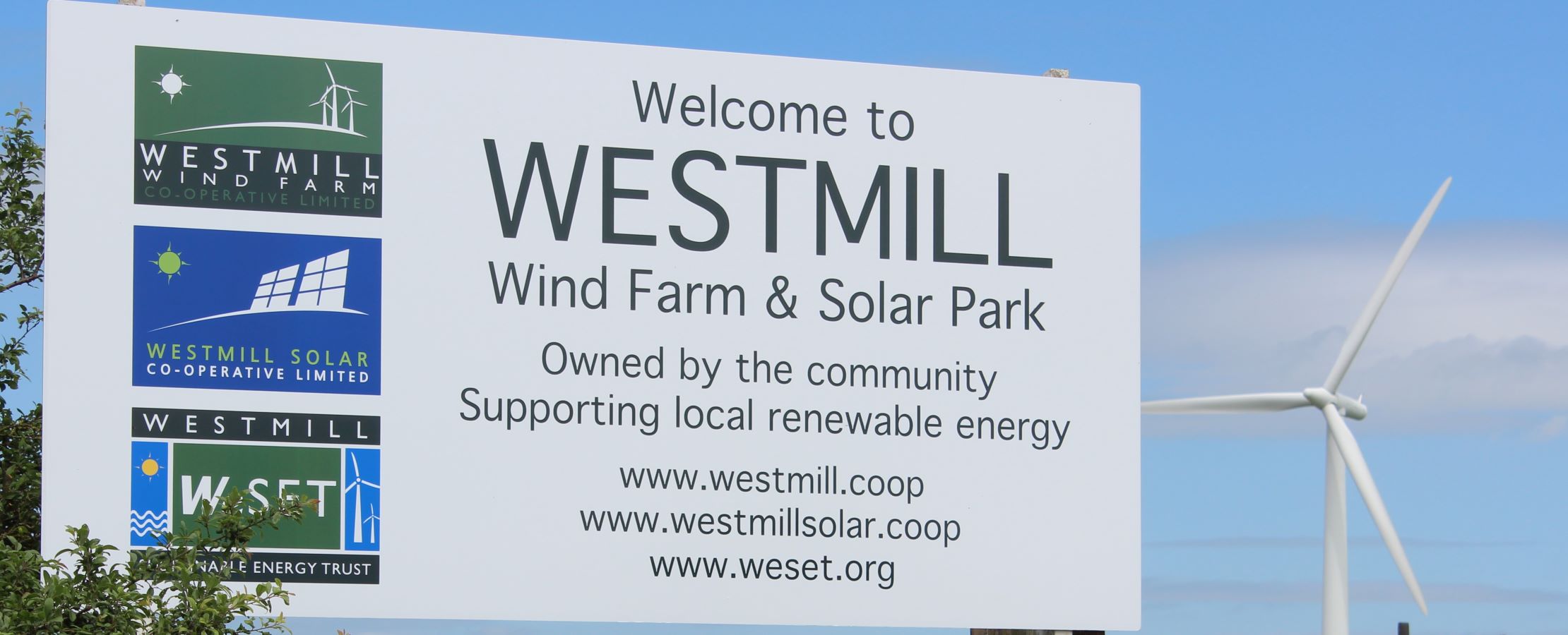Westmill Wind Farm Sign